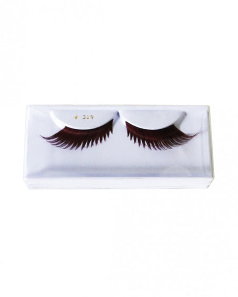 Burgandy Feathered False Eyelashes