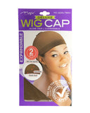 Deluxe Wig Cap 2 Pcs | Light Brown